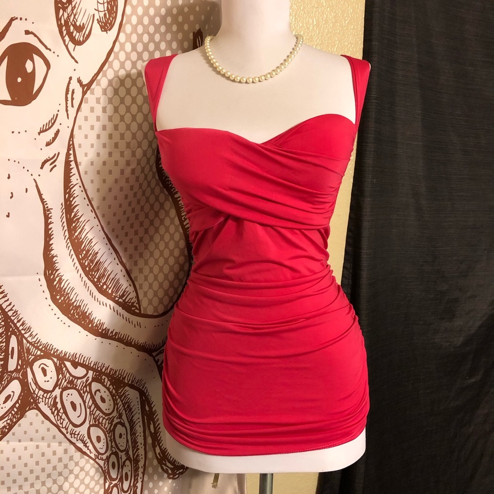 Hot Pink Rockin Town Pinup Top!